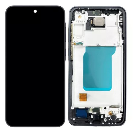 Tela Display Samsung A35 A356Preto com Aro Original OLED - Central das
